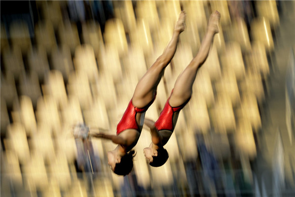 女子雙人十米臺：陳若琳/劉蕙瑕奪冠