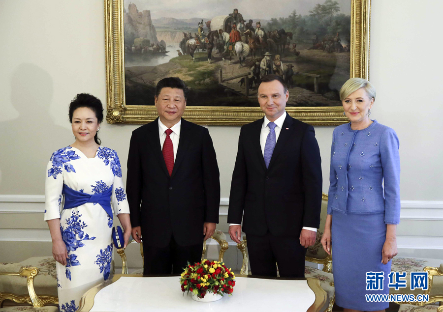 習近平出席波蘭總統杜達舉行的歡迎儀式