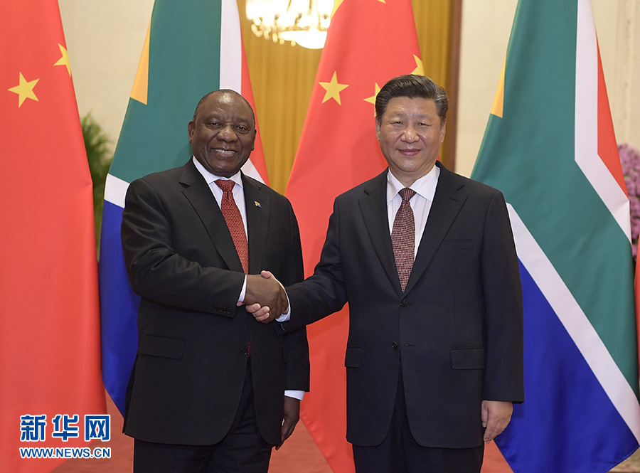 習近平同南非總統拉馬福薩舉行會談