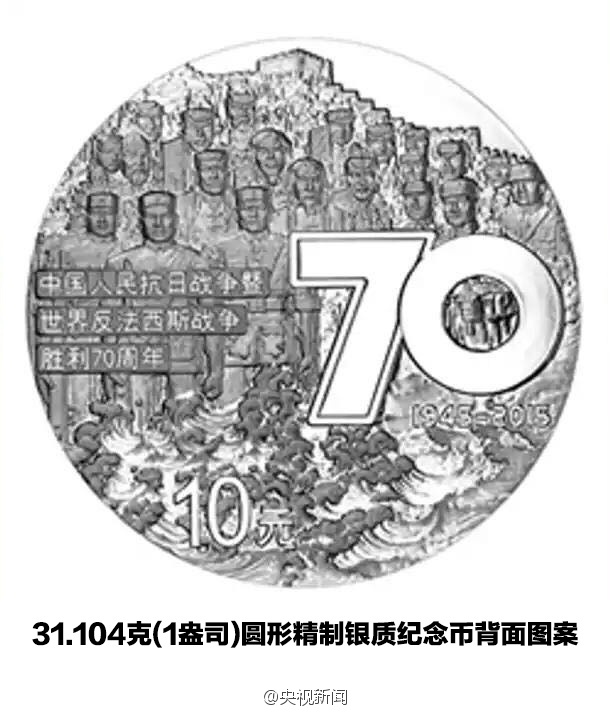 抗戰勝利70周年紀念幣發行