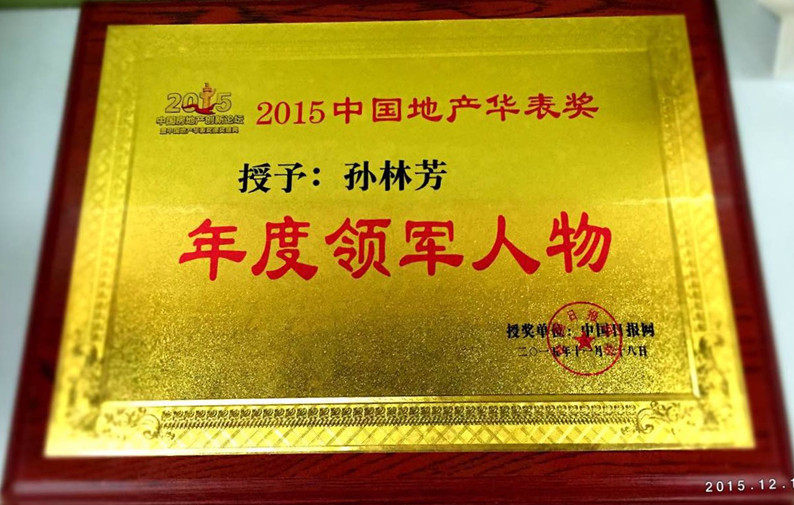 北京長埔房地產(chǎn)開發(fā)有限公司董事長孫林芳榮獲華表獎(jiǎng)年度領(lǐng)軍人物