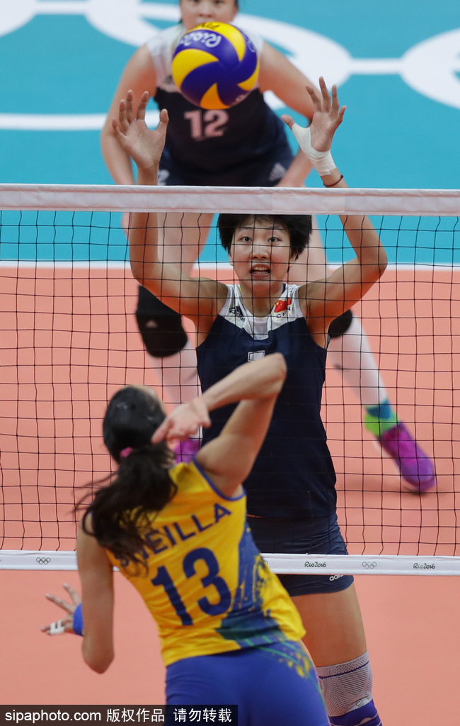 里約奧運會第11日：女子排球1/4決賽 巴西VS中國