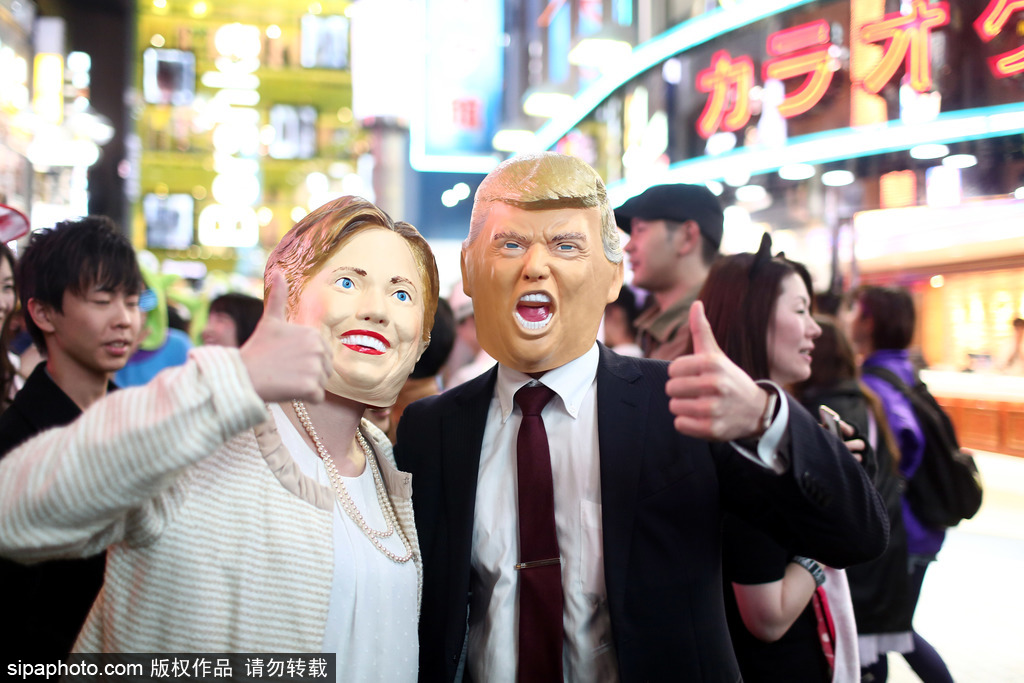 當美國大選遇上萬圣節 盤點節日期間的“特朗普希拉里”