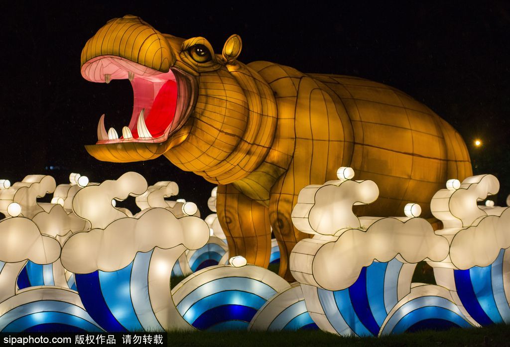 英國超大規(guī)模中國巨型燈籠會(huì) 豐富動(dòng)物造型燈飾亮相