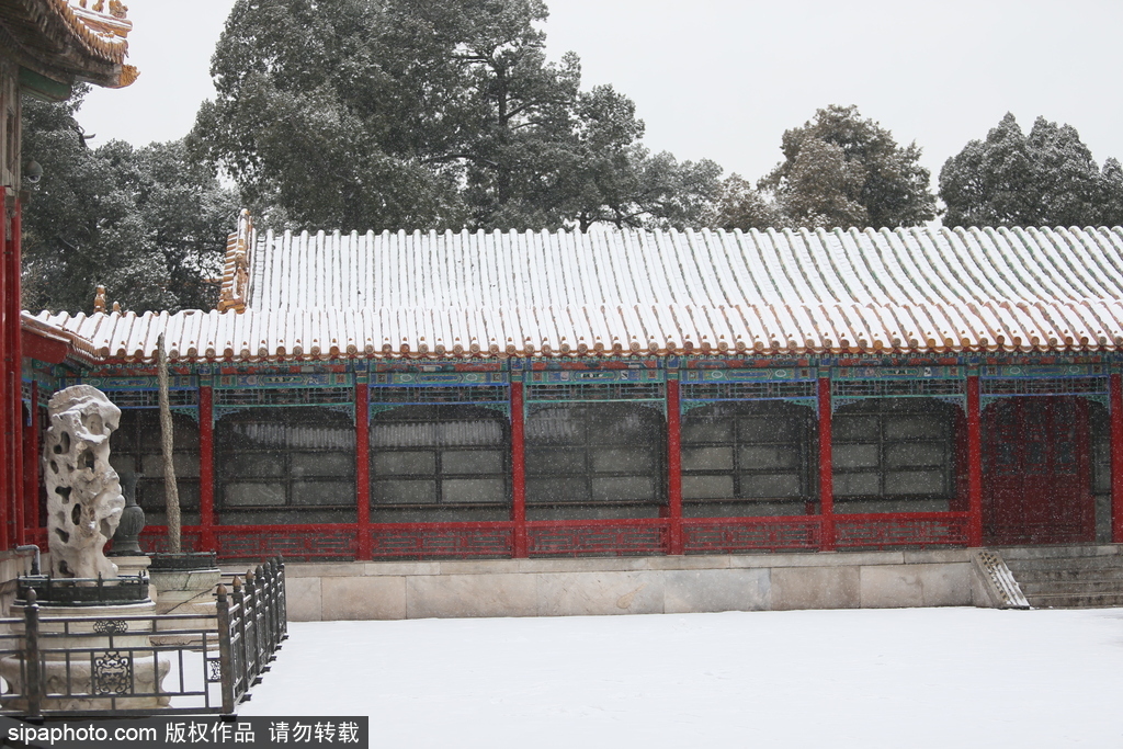 北京“鵝毛大雪”如約而至 故宮雪景美如畫(huà)