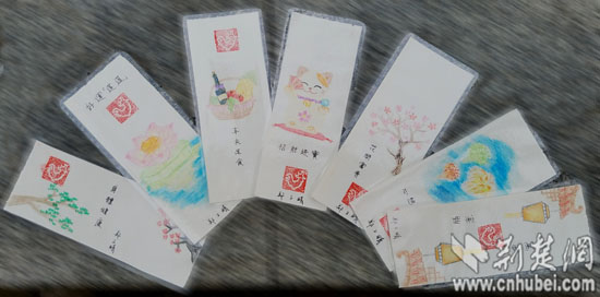 武科大“理科女”愛上畫漫畫 手繪賀卡贈室友受贊(圖)