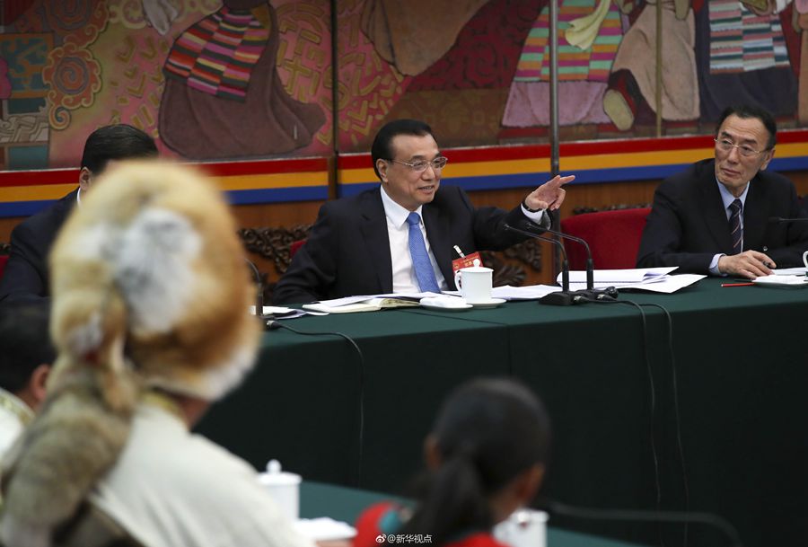 李克強參加西藏代表團審議：民族團結要像糌粑和糍粑那樣捏成團、聚成團、抱成團
