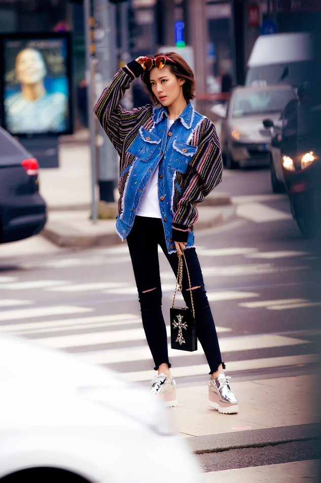 常思思街拍大玩摩登復古風 帥氣點亮春日街頭