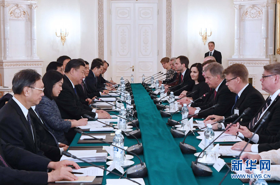 習近平同芬蘭總統尼尼斯托舉行會談