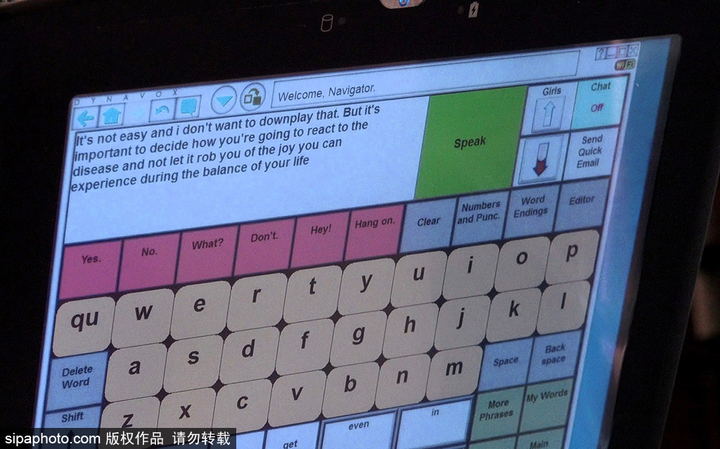 強悍黑科技 美國全身癱瘓女子僅靠眼睛完成寫作