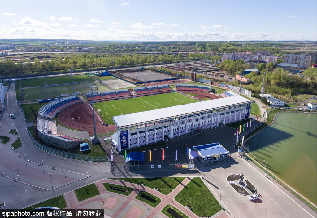 俯瞰俄羅斯薩蘭斯克城市風光