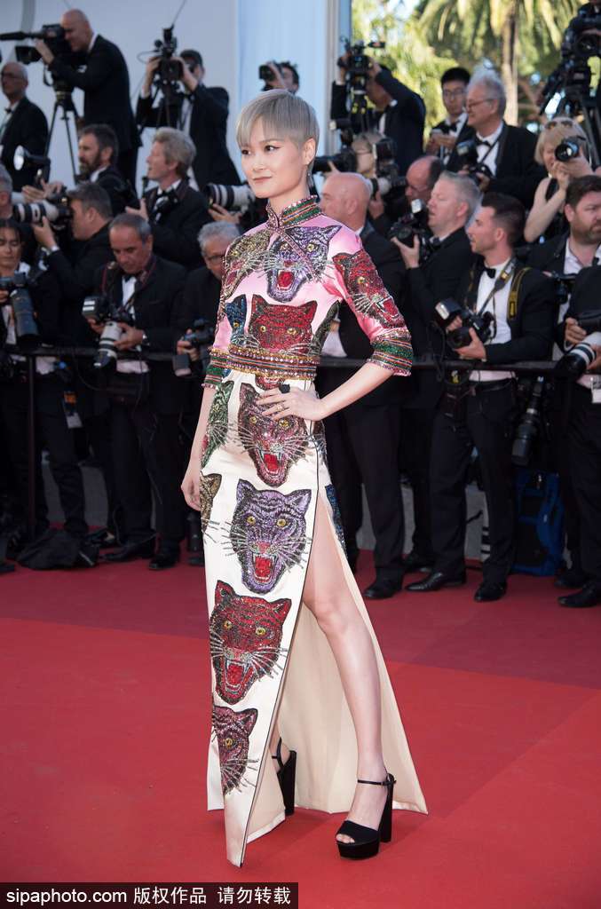 李宇春再次亮相戛納電影節 復古旗袍被評最佳著裝