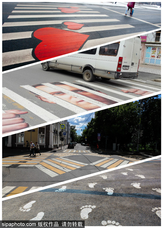 斑馬線也瘋狂 盤點創意人行橫道藝術