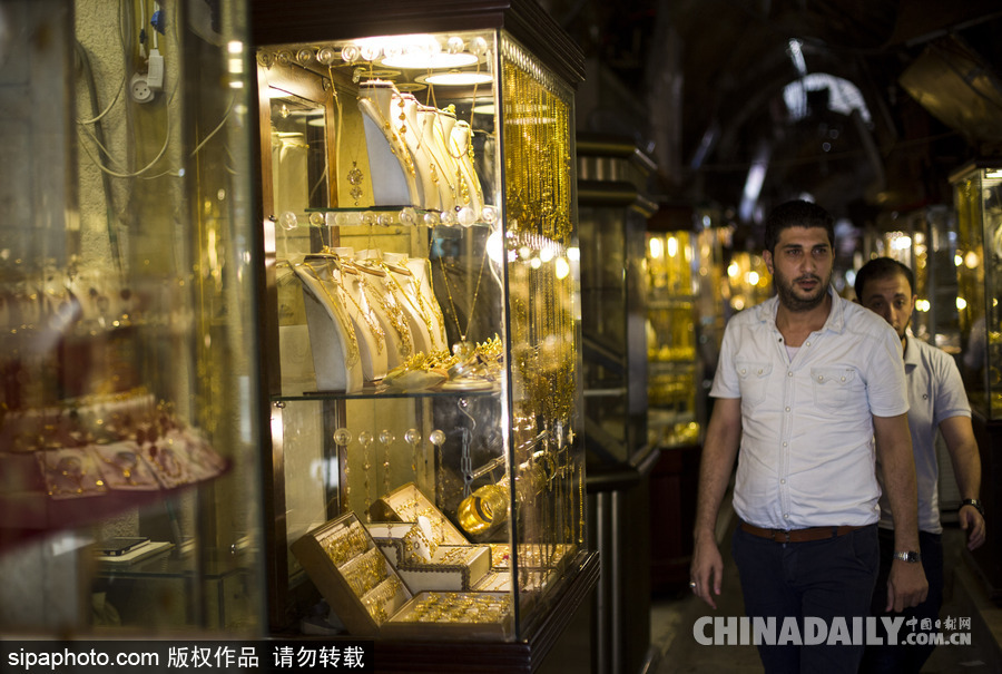 走訪加沙黃金市場 珠寶飾品琳瑯滿目