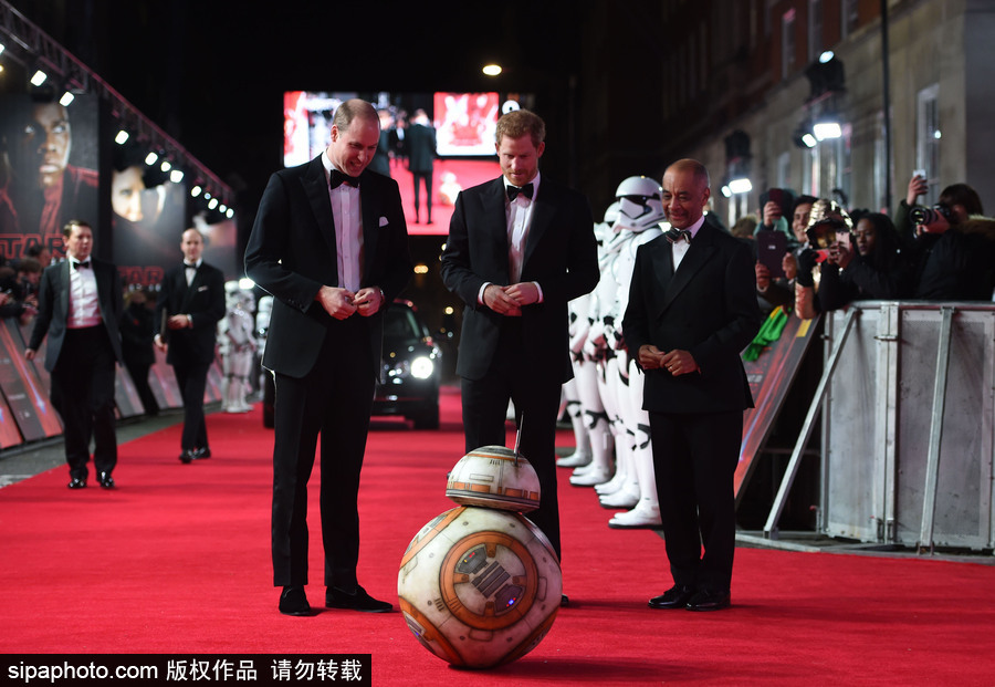 威廉王子與哈里王子齊現身助陣《星戰(zhàn)8》首映