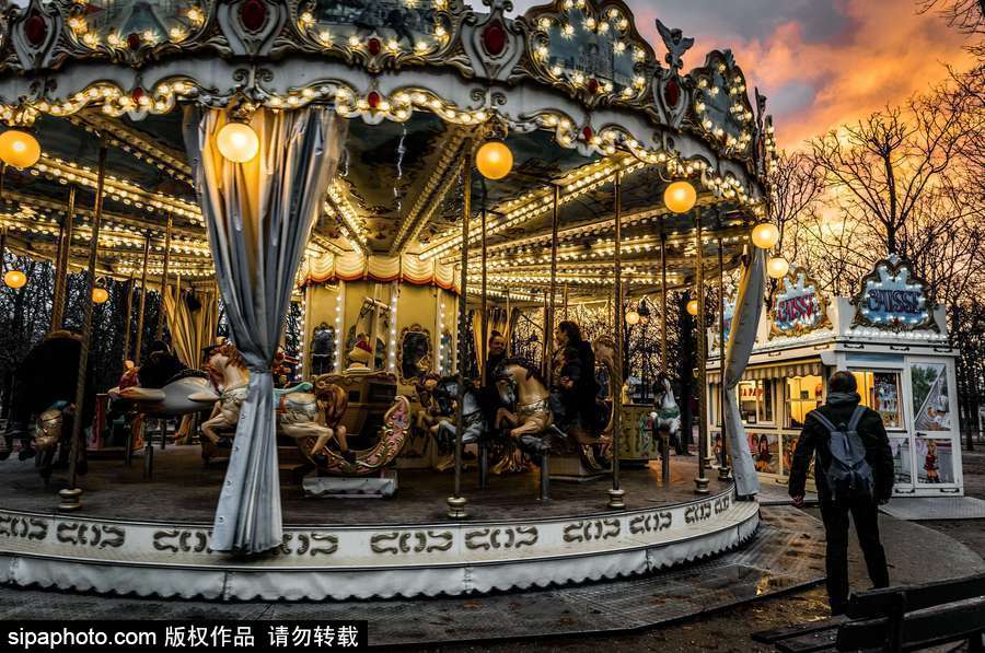 歡樂(lè)落幕 巴黎日落時(shí)分風(fēng)光美景