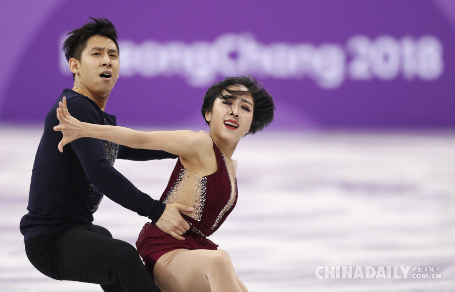 韓聰隋文靜雙人滑短節目表現完美 為短道隊打call