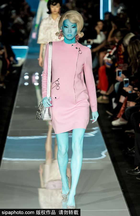 2018秋冬米蘭時裝周 模特變“阿凡達”“綠巨人”？