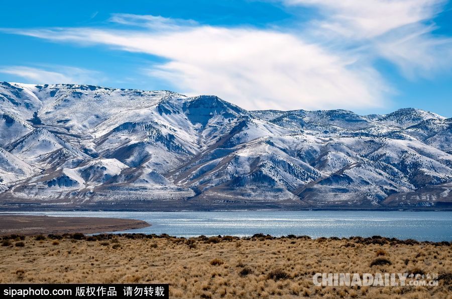 感受美國內華達州冬季風光 人煙稀少一望無垠