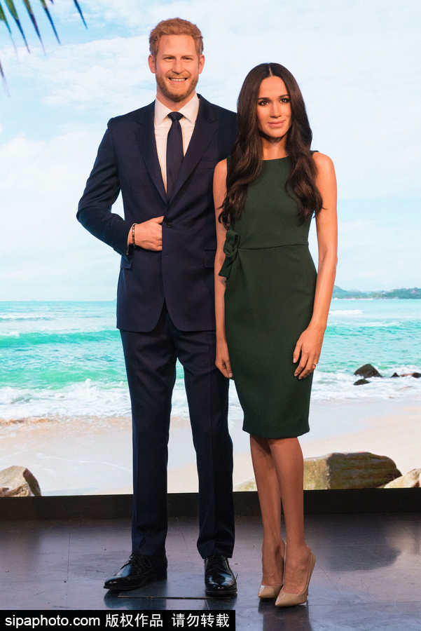 預(yù)熱婚禮？英國哈里王子與未婚妻梅根·馬克爾蠟像公開