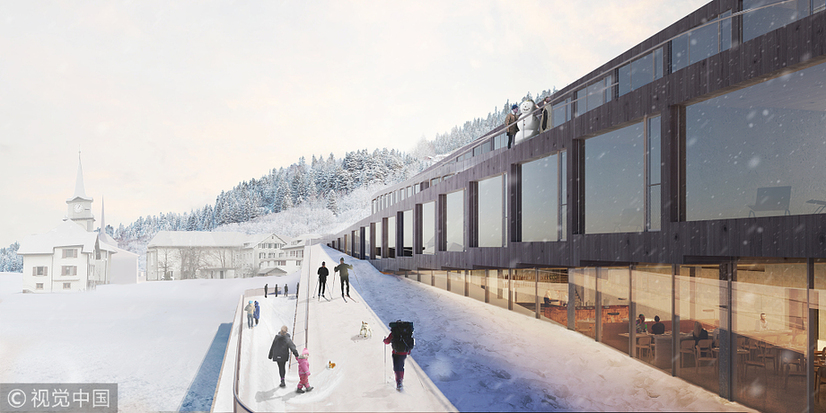 瑞士將新建一家個性酒店 你可以沿著屋頂滑雪