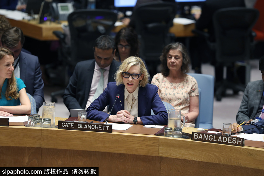 大魔王氣場超強！好萊塢女星凱特·布蘭切特現身聯合國會議