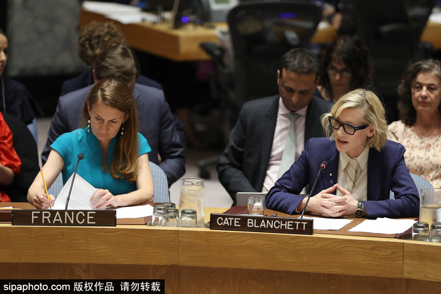 大魔王氣場超強！好萊塢女星凱特·布蘭切特現身聯合國會議