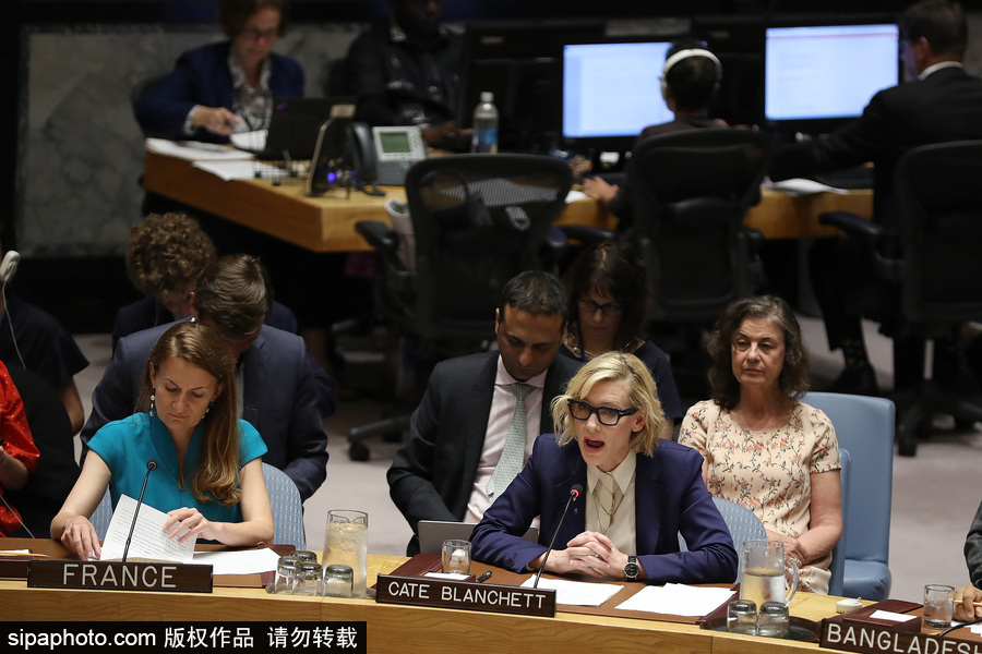 大魔王氣場超強！好萊塢女星凱特·布蘭切特現身聯合國會議