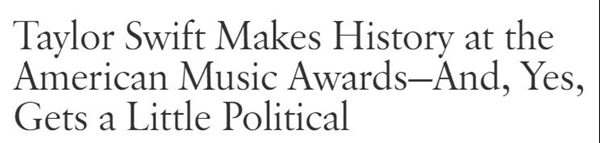 霉霉打破沉默表達政治立場，特朗普：對她歌的喜愛減少25%丨外媒說