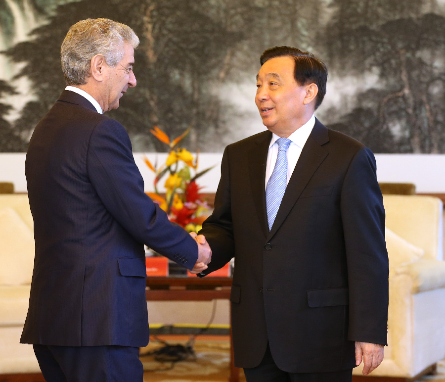 王晨會(huì)見前來出席太湖世界文化論壇的阿塞拜疆共和國(guó)副總理阿利·阿赫梅多夫