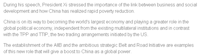 【老外談G20】海外意見領袖熱評習主席杭州峰會主旨演講