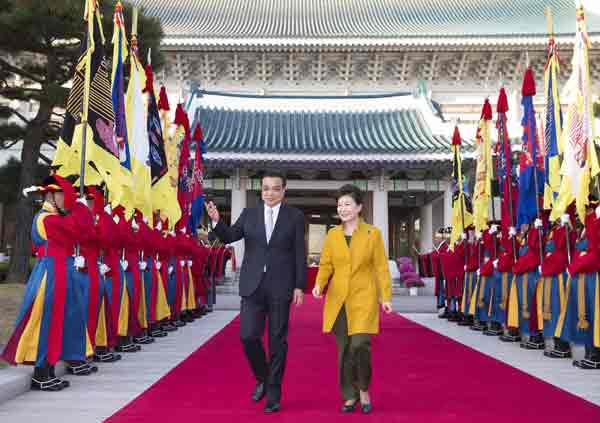 10張圖帶你了解李克強(qiáng)總理訪(fǎng)韓第一天